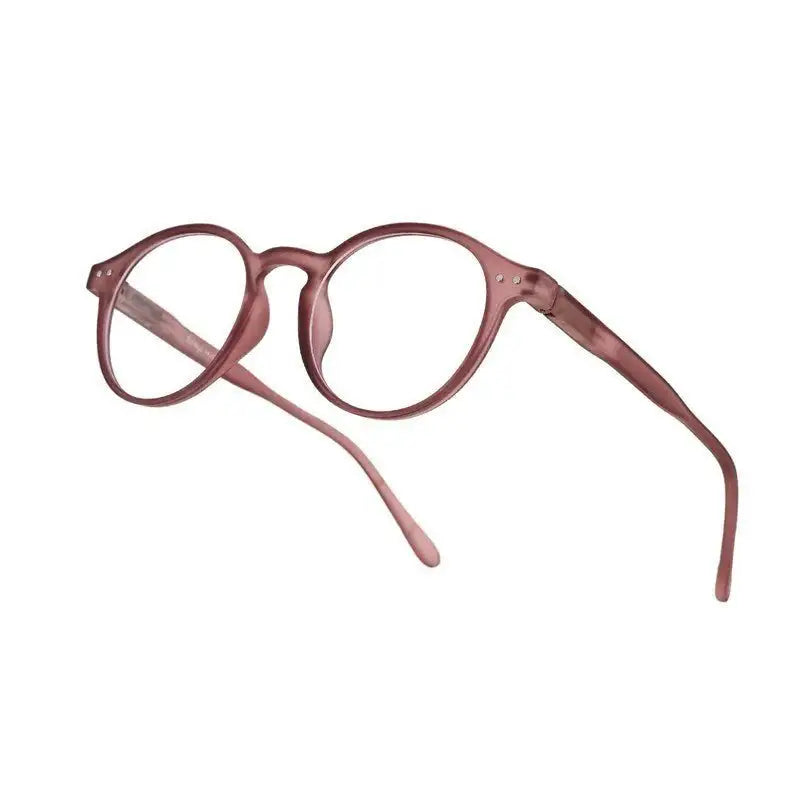 BluShield | Transparent Mate Maroon Medium Full Rim Round Computer Glasses for Men & Women [Blue Block]
