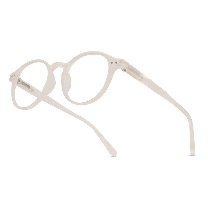 BluShield Transparent Medium Full Rim CIRCLE Computer Glasses for Men & Women — Hashtag Eyewears