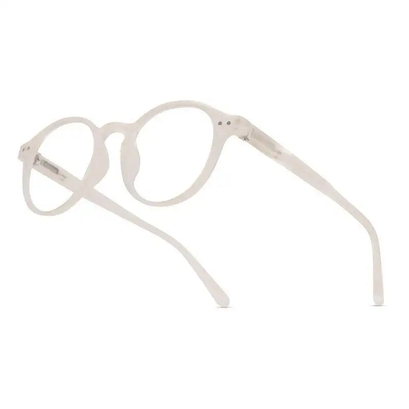 BluShield | Transparent Medium Full Rim Round Computer Glasses for Men & Women [Blue Block]