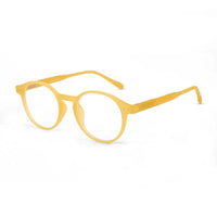 BluShield Transparent Orange Medium Full Rim CIRCLE Computer Glasses for Men & Women — Hashtag Eyewears