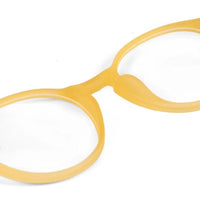 BluShield Transparent Orange Medium Full Rim CIRCLE Computer Glasses for Men & Women — Hashtag Eyewears