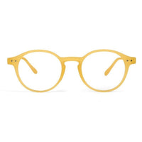 BluShield Transparent Orange Medium Full Rim CIRCLE Computer Glasses for Men & Women — Hashtag Eyewears