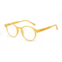 BluShield | Transparent Orange Medium Full Rim Round Computer Glasses for Men & Women [Blue Block]