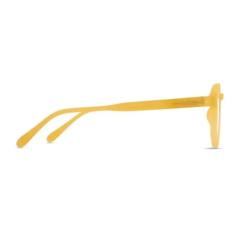 BluShield | Transparent Orange Medium Full Rim Round Computer Glasses for Men & Women [Blue Block]