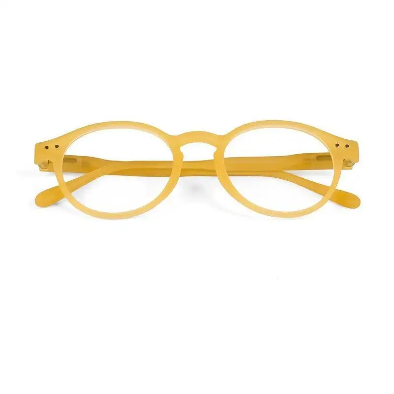 BluShield | Transparent Orange Medium Full Rim Round Computer Glasses for Men & Women [Blue Block]