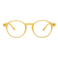 BluShield | Transparent Orange Medium Full Rim Round Computer Glasses for Men & Women [Blue Block]