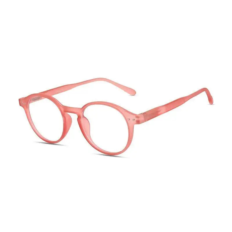 BluShield | Transparent Red Medium Full Rim Round Computer Glasses for Men & Women [Blue Block]