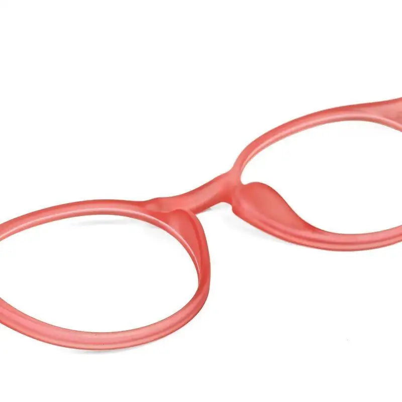 BluShield | Transparent Red Medium Full Rim Round Computer Glasses for Men & Women [Blue Block]
