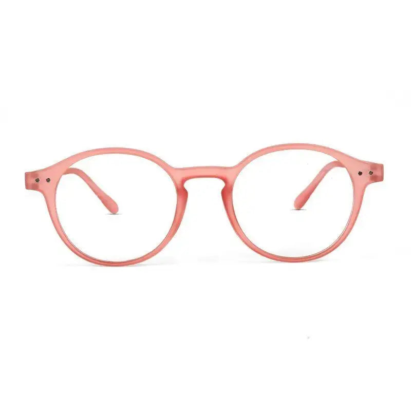 BluShield | Transparent Red Medium Full Rim Round Computer Glasses for Men & Women [Blue Block]