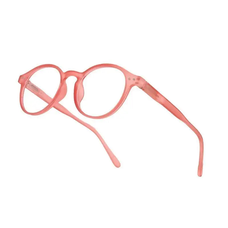BluShield | Transparent Red Medium Full Rim Round Computer Glasses for Men & Women [Blue Block]