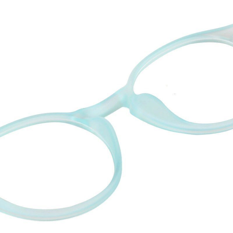 BluShield Transparent Skyblue Medium Full Rim CIRCLE Computer Glasses for Men & Women — Hashtag Eyewears