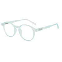 BluShield | Transparent Skyblue Medium Full Rim Round Computer Glasses for Men & Women [Blue Block]