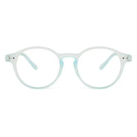 BluShield | Transparent Skyblue Medium Full Rim Round Computer Glasses for Men & Women [Blue Block]