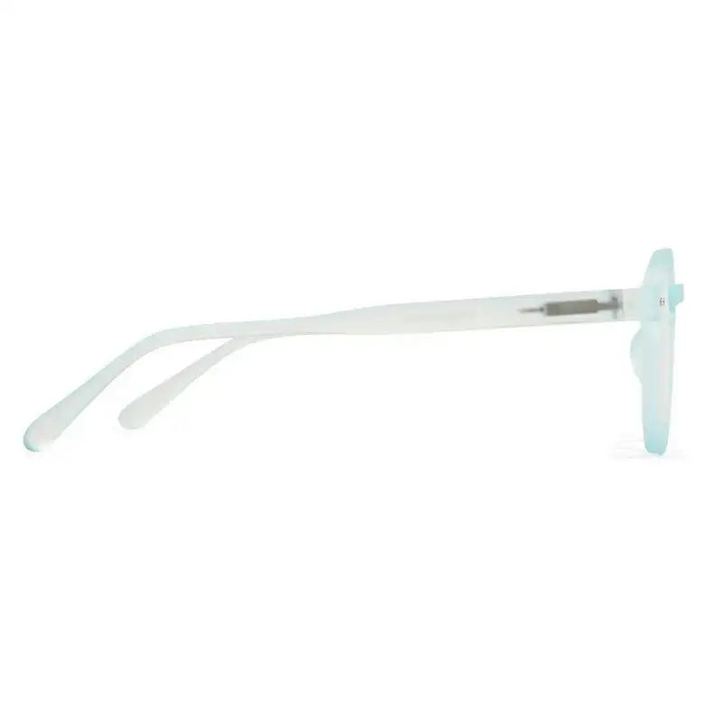BluShield | Transparent Skyblue Medium Full Rim Round Computer Glasses for Men & Women [Blue Block]