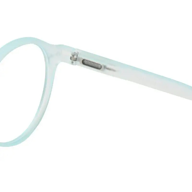 BluShield | Transparent Skyblue Medium Full Rim Round Computer Glasses for Men & Women [Blue Block]