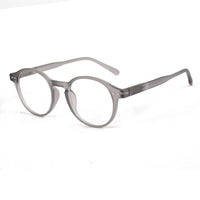 BluShield Transparent Smoke Medium Full Rim CIRCLE Computer Glasses for Men & Women — Hashtag Eyewears