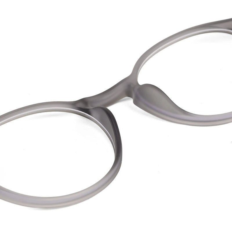 BluShield Transparent Smoke Medium Full Rim CIRCLE Computer Glasses for Men & Women — Hashtag Eyewears