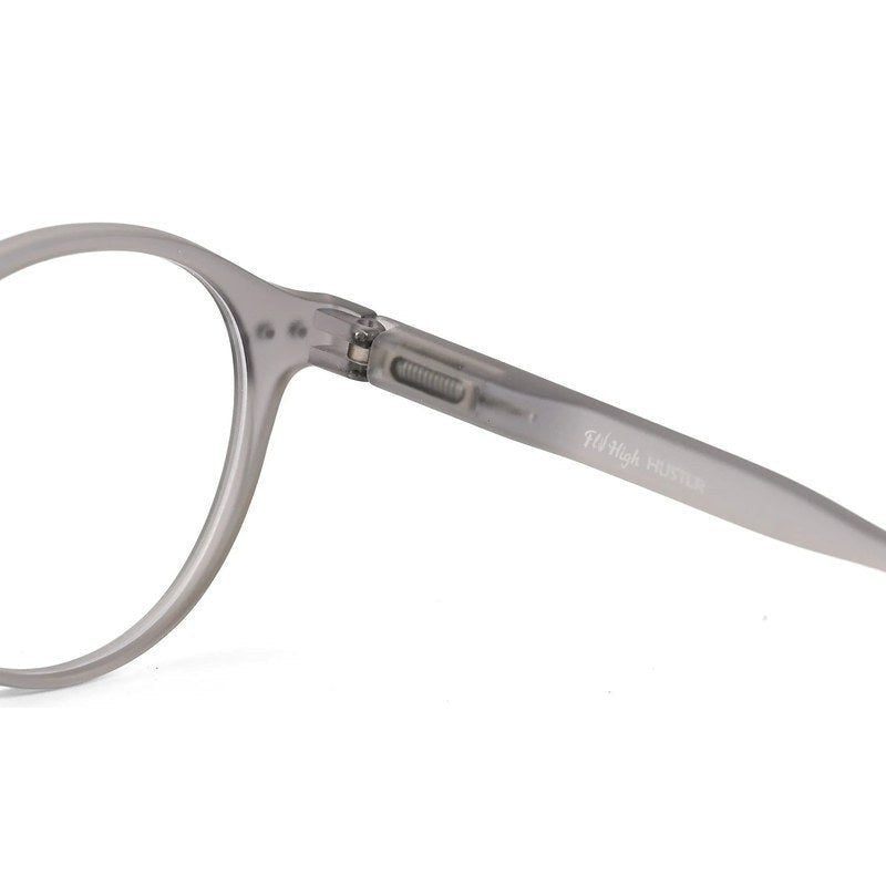 BluShield Transparent Smoke Medium Full Rim CIRCLE Computer Glasses for Men & Women — Hashtag Eyewears