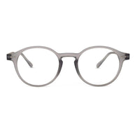 BluShield Transparent Smoke Medium Full Rim CIRCLE Computer Glasses for Men & Women — Hashtag Eyewears