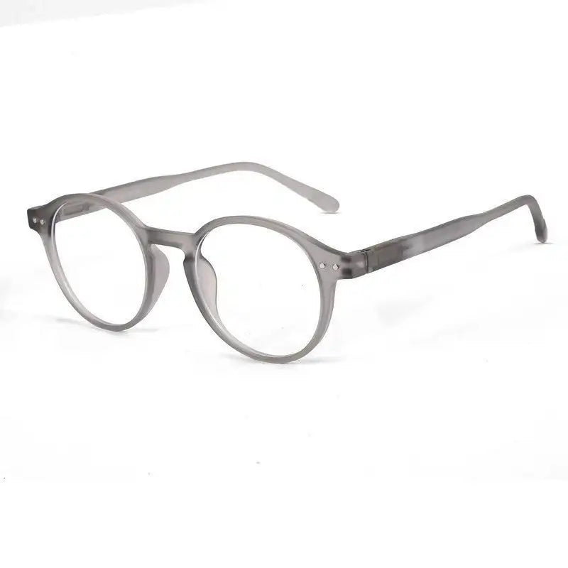 BluShield | Transparent Smoke Medium Full Rim Round Computer Glasses for Men & Women [Blue Block]