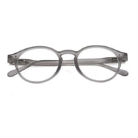 BluShield | Transparent Smoke Medium Full Rim Round Computer Glasses for Men & Women [Blue Block]