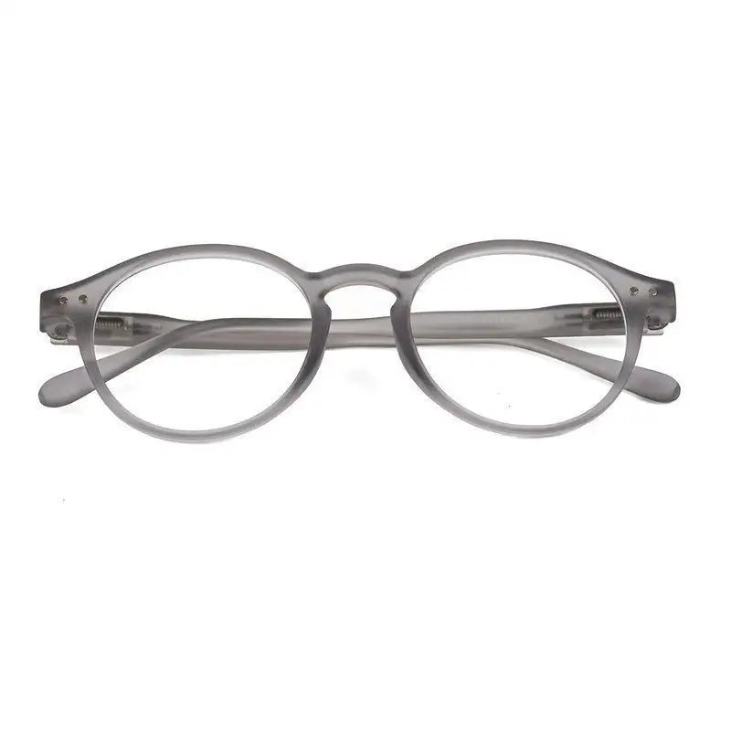 BluShield | Transparent Smoke Medium Full Rim Round Computer Glasses for Men & Women [Blue Block]
