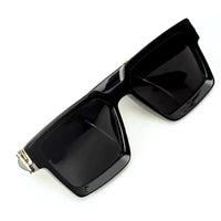 Bold Black Medium Full Rim Square Sunglasses for Men — Hashtag Eyewears