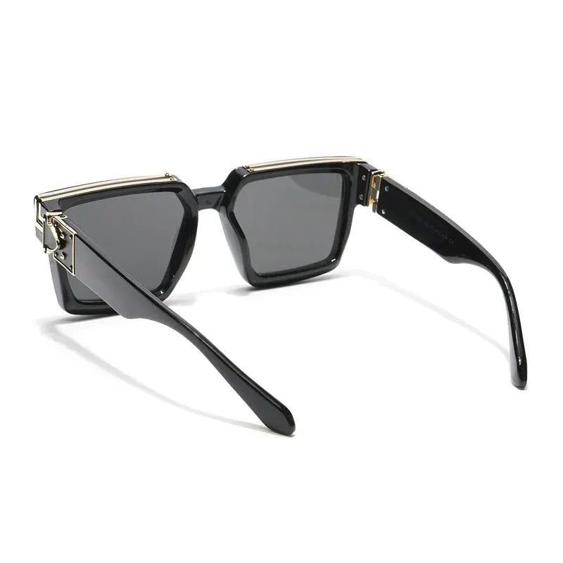 Bold Black Medium Full Rim Square Sunglasses for Men — Hashtag Eyewears