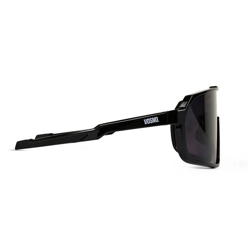 Bolt Black Extra-Large Half Rim Shield Sports Sunglasses for Men & Women — Hashtag Eyewears
