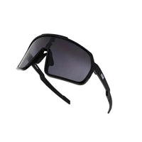 Bolt | Black Extra-Large Half Rim Shield Sports Sunglasses for Men & Women [UV-protected]