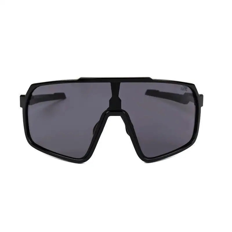 Bolt | Black Extra-Large Half Rim Shield Sports Sunglasses for Men & Women [UV-protected]