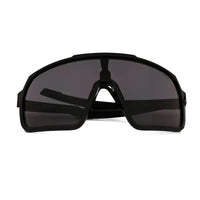 Bolt | Black Extra-Large Half Rim Shield Sports Sunglasses for Men & Women [UV-protected]