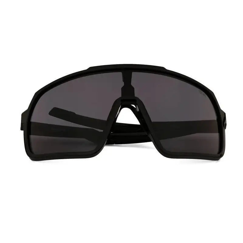 Bolt | Black Extra-Large Half Rim Shield Sports Sunglasses for Men & Women [UV-protected]