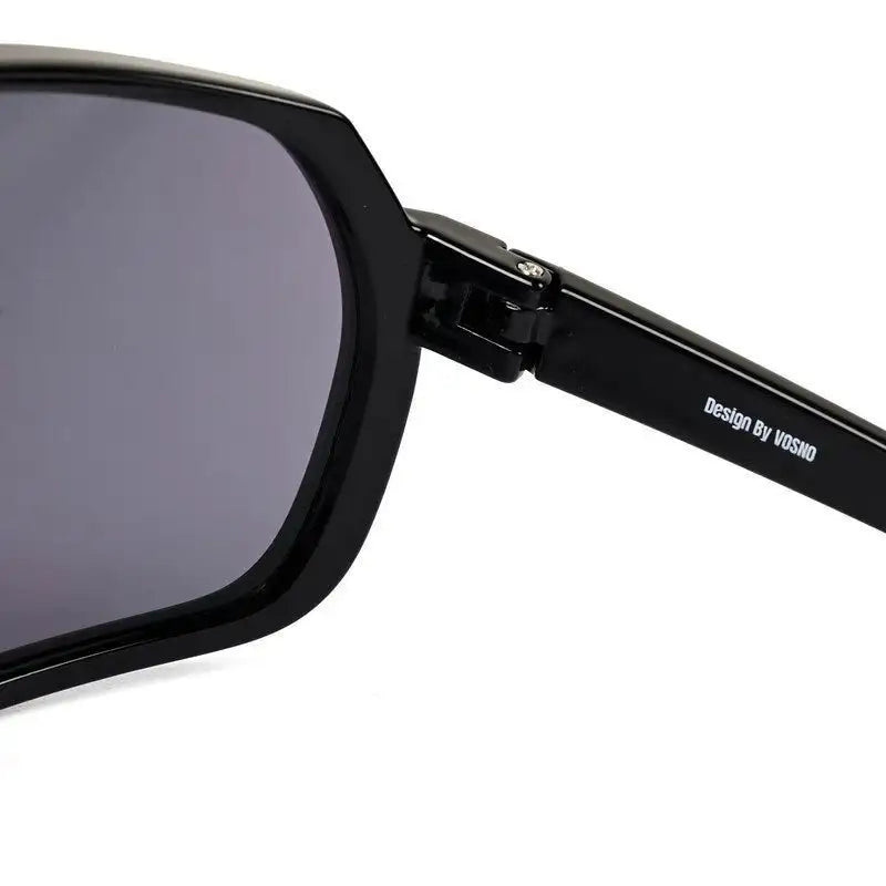 Bolt | Black Extra-Large Half Rim Shield Sports Sunglasses for Men & Women [UV-protected]