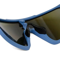 Bolt | Light Blue Extra-Large Full Rim Shield Sports Sunglasses for Men & Women [UV-protected]