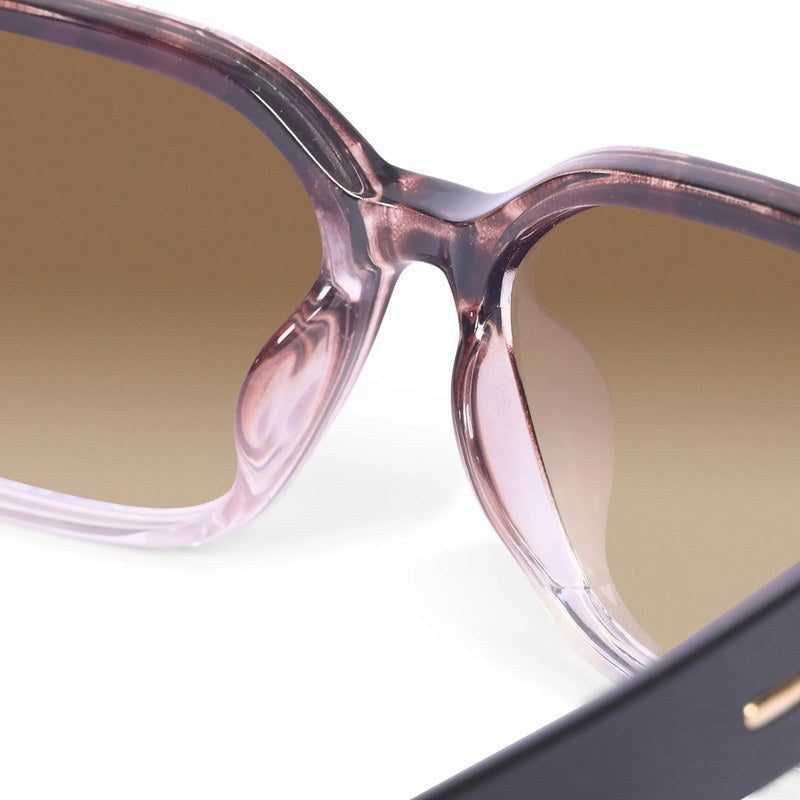Caelion Texture Brown Gradient Large Full Rim Cateye Sunglasses for Men & Women — Hashtag Eyewears