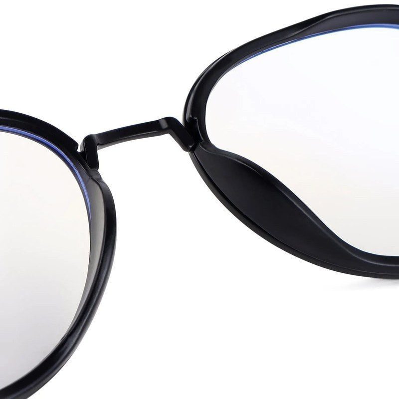Caelium | Black Large Full Rim Aviator Clip-on for Men & Women [UV-protected]