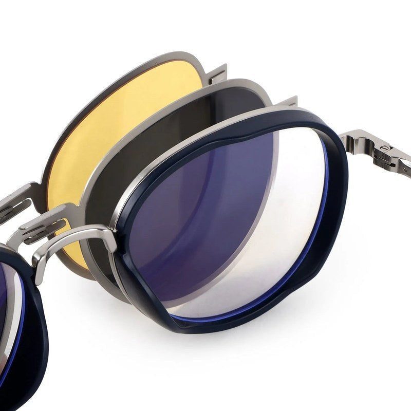 Caelium Silver & Black Large Full Rim Aviator Clip-on for Men & Women — Hashtag Eyewears