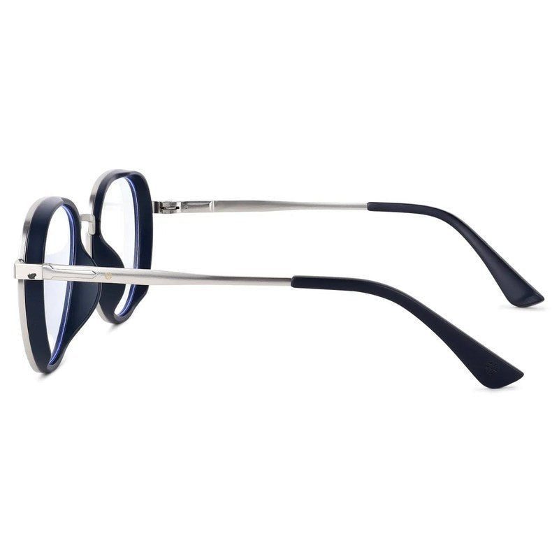 Caelium Silver & Black Large Full Rim Aviator Clip-on for Men & Women — Hashtag Eyewears