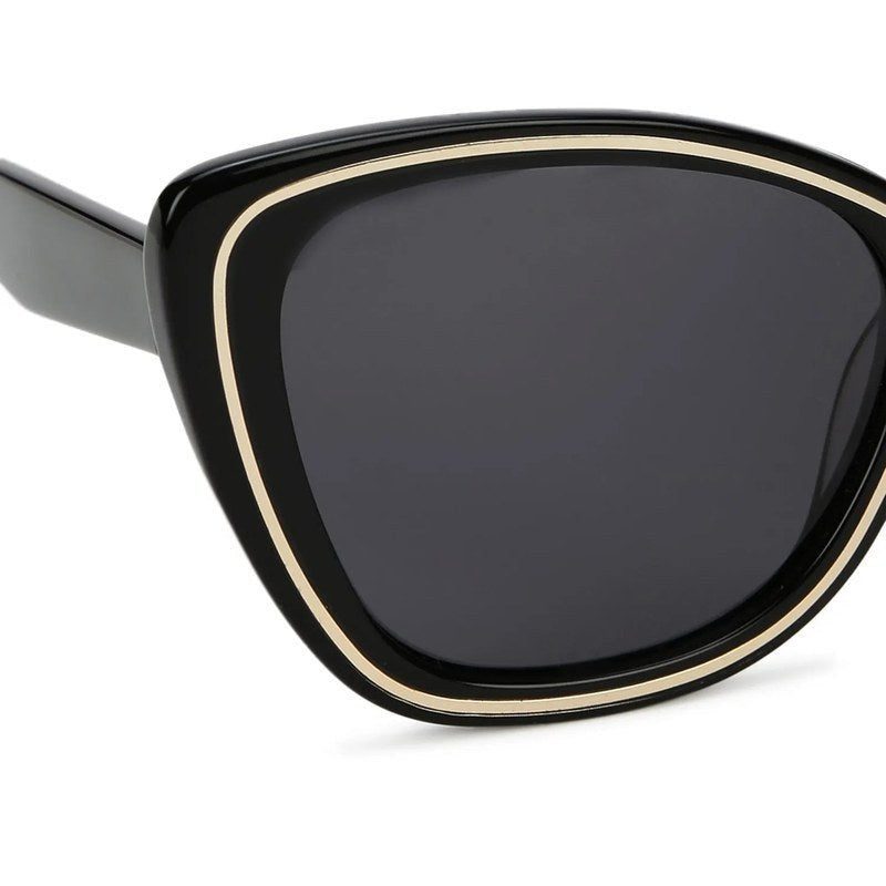 CATWIRE Black-Gold Large Full Rim Cateye Sunglasses for Women — Hashtag Eyewears