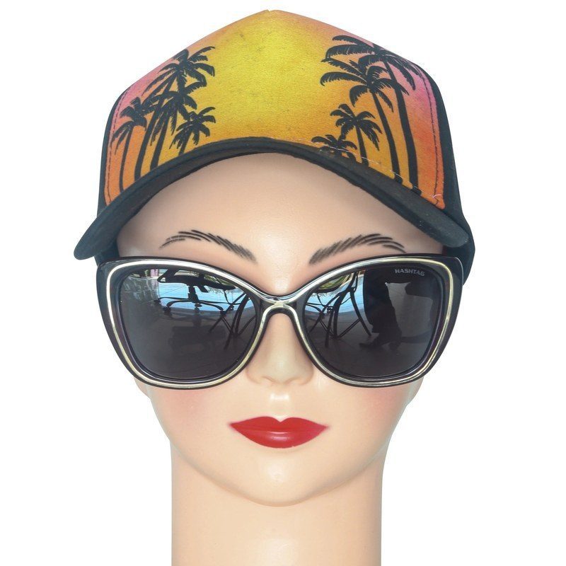 CATWIRE Black-Gold Large Full Rim Cateye Sunglasses for Women — Hashtag Eyewears
