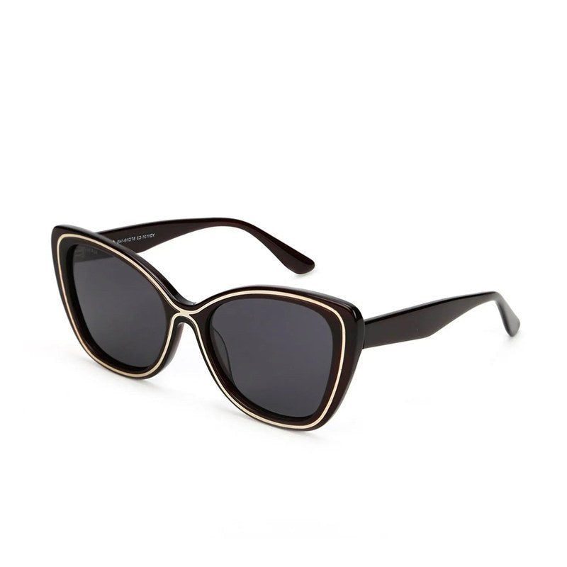 CATWIRE Brown-Gold Large Full Rim Cateye Sunglasses for Women — Hashtag Eyewears