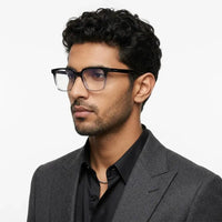 Celestia | Gradient Black Medium Full Rim Wayfarer Computer Glasses for Men & Women [Blue Block]