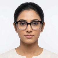 Celestia | Gradient Black Medium Full Rim Wayfarer Computer Glasses for Men & Women [Blue Block]