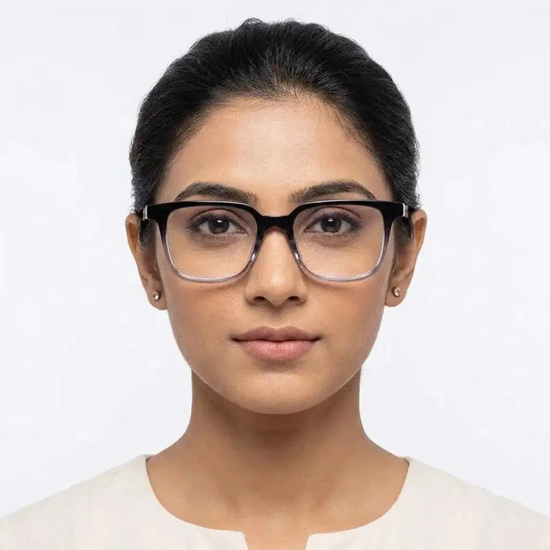 Celestia | Gradient Black Medium Full Rim Wayfarer Computer Glasses for Men & Women [Blue Block]