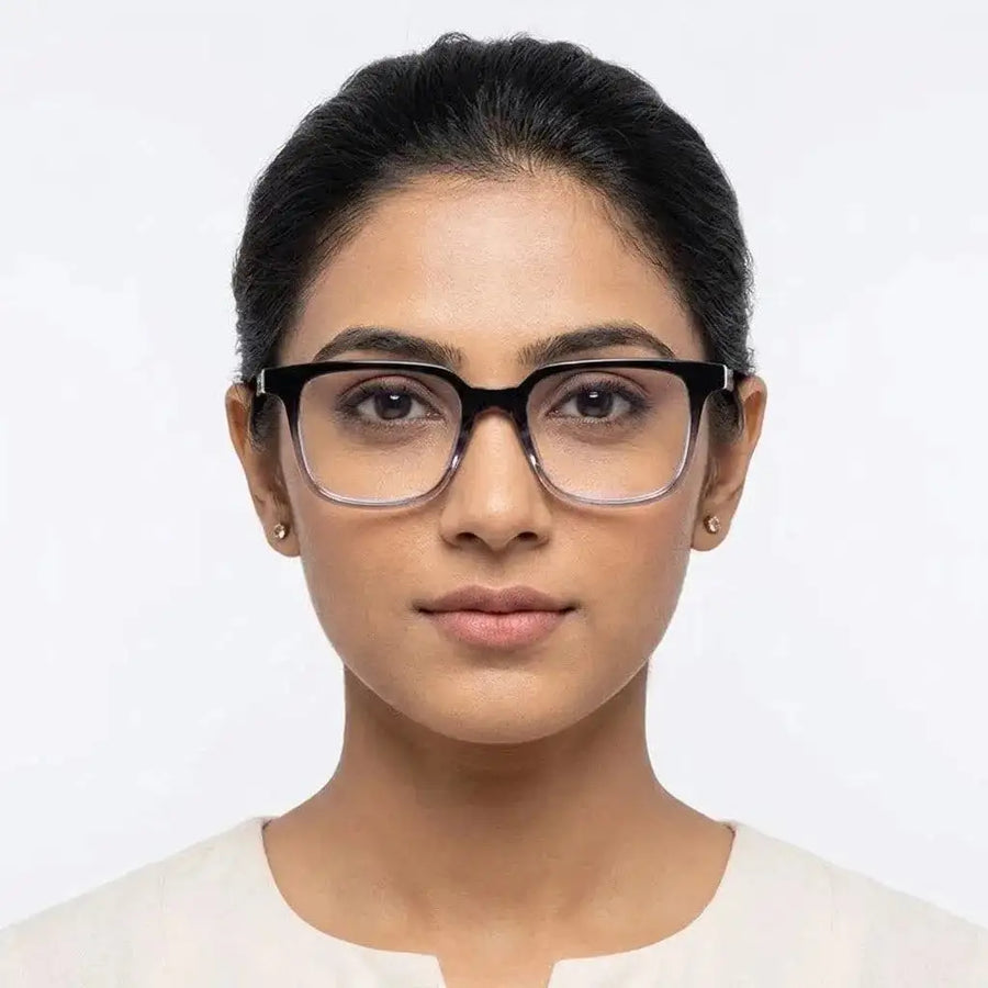 Celestia | Gradient Black Medium Full Rim Wayfarer Computer Glasses for Men & Women [Blue Block]