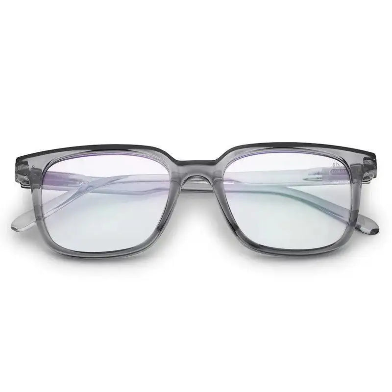 Celestia | Smoke Medium Full Rim Wayfarer Computer Glasses for Men & Women [Blue Block]