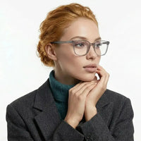 Celestia | Smoke Medium Full Rim Wayfarer Computer Glasses for Men & Women [Blue Block]