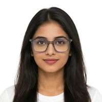 Celestia | Smoke Medium Full Rim Wayfarer Computer Glasses for Men & Women [Blue Block]