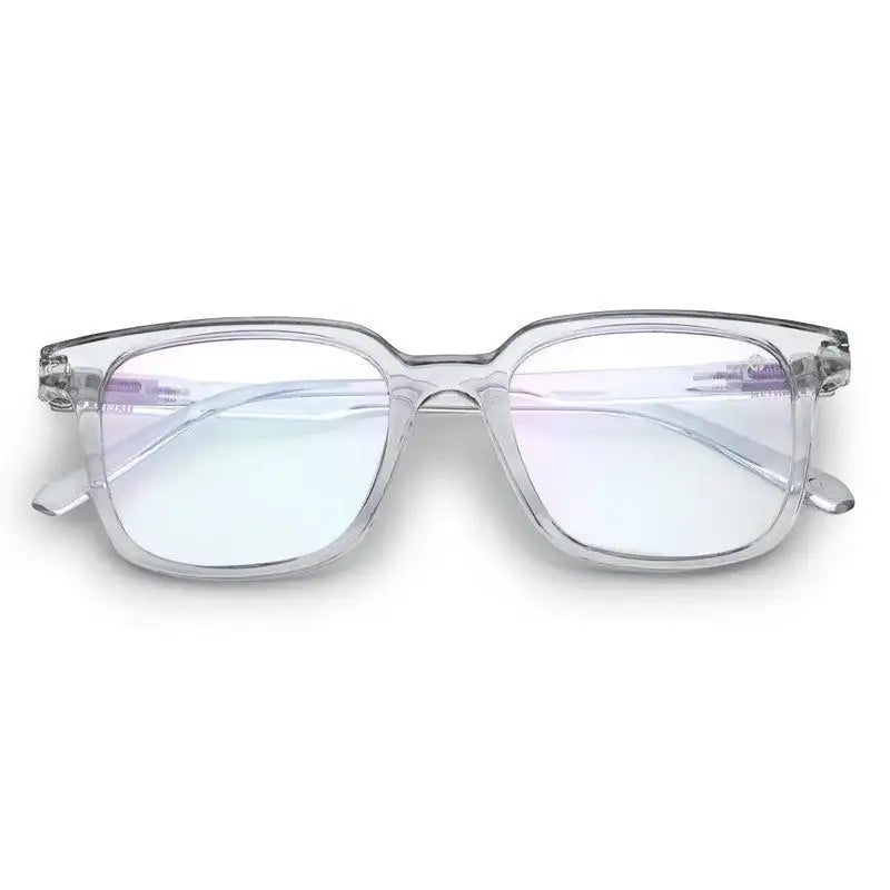 Celestia | Transparent Medium Full Rim Wayfarer Computer Glasses for Men & Women [Blue Block]
